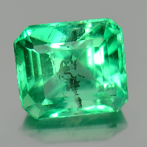 0.44 Ct. Octagon Natural Rich Green Emerald Unheated