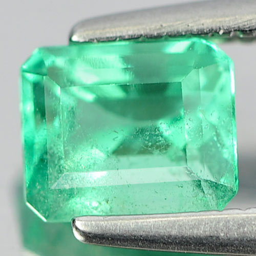 0.61 Ct. Charming Octagon Natural Gem Green Emerald Unheated