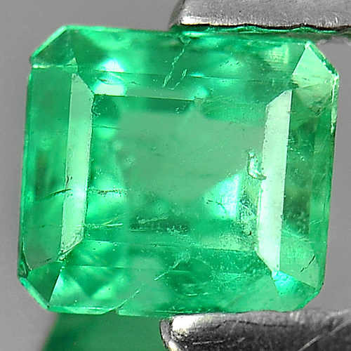 0.59 Ct. Octagon Natural Rich Green Emerald Unheated