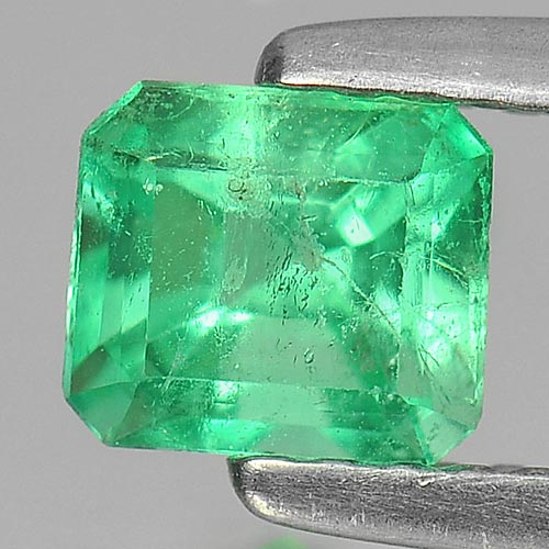 0.63 Ct. Octagon Natural Rich Green Emerald Unheated