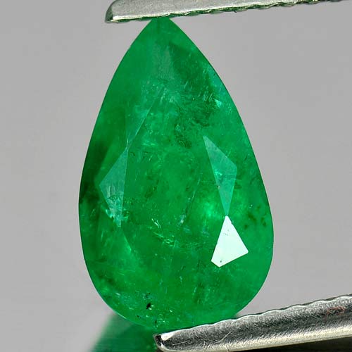 Unheated 1.69 Ct. Pear Natural Rich Green Emerald Gem