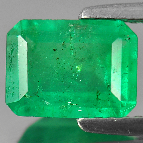 Unheated 1.45 Ct. Octagon Shape Natural Rich Green Emerald