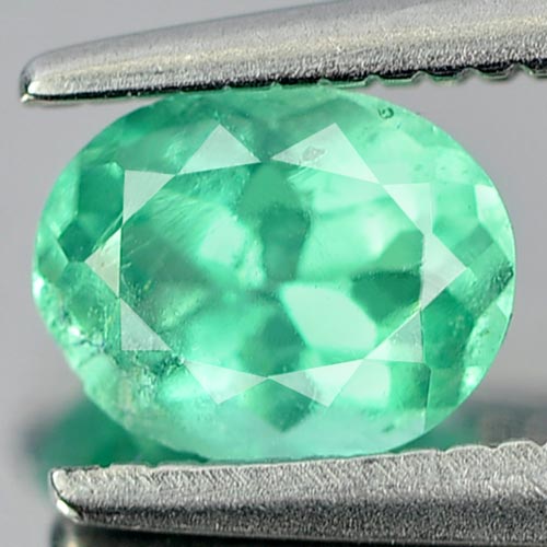 Unheated 0.56 Ct. Oval Shape Natural Emerald Rich Green Gemstone
