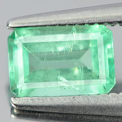 Unheated 0.56 Ct. Octagon Shape Natural Emerald Green Gemstone