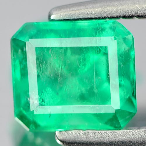 0.65 Ct. Octagon Natural Gemstone Rich Green Emerald Unheated