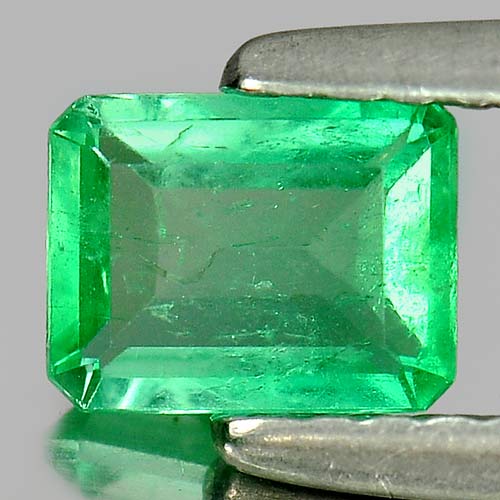 0.46 Ct. Octagon Shape Natural Gemstone Green Emerald Unheated