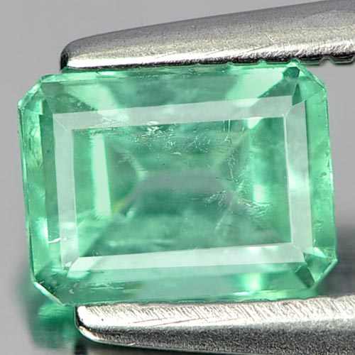 0.57 Ct. Natural Emerald Mint Green Octagon Gemstone Unheated