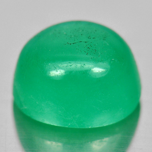 2.62 Ct. Natural Green Emerald Oval Cabochon Shape From Columbia
