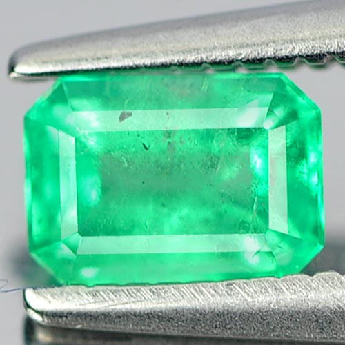 0.55 Ct. Octagon Shape Natural Gem Green Emerald Unheated