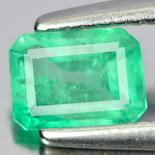 0.39 Ct. Natural Green Emerald Octagon Shape Unheated