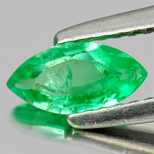 Unheated 0.41 Ct. Natural Gemstone Green Emerald Marquise Shape Columbia