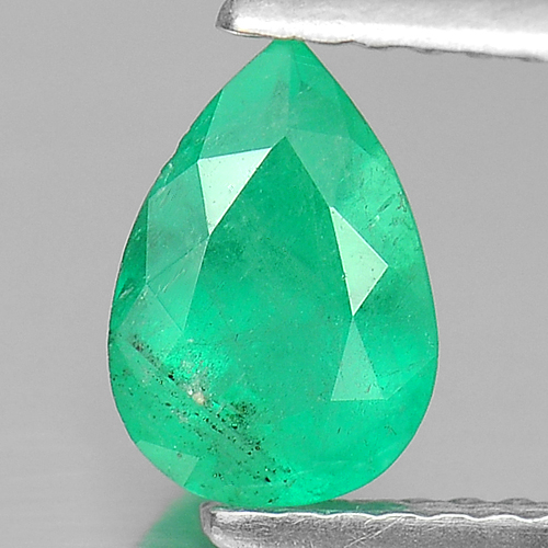 0.82 Ct. Natural Green Emerald Gemstone Pear Shape