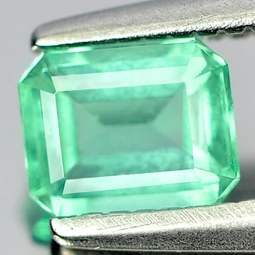0.34 Ct. Octagon Cut Natural Gemstone Green Emerald Unheated
