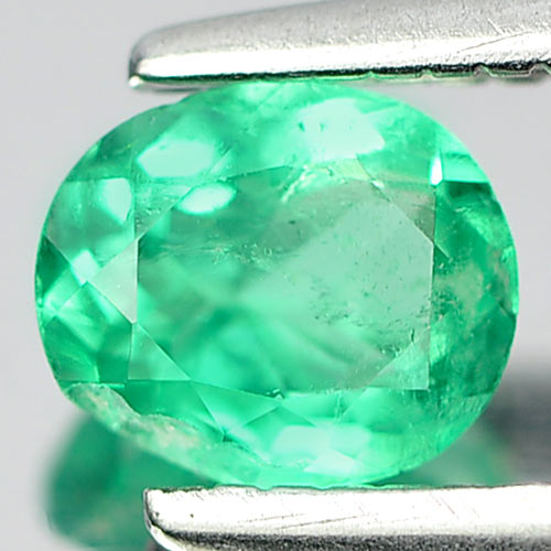 0.35 Ct. Vivid Oval Shape Natural Green Emerald Gemstone Unheated