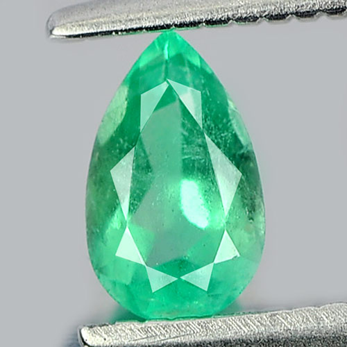 0.32 Ct. Pear Shape Natural Gem Green Emerald Unheated