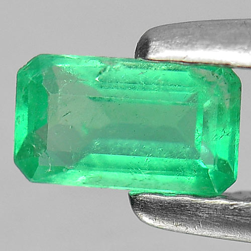0.26 Ct. Octagon Cut Natural Gemstone Green Emerald Unheated