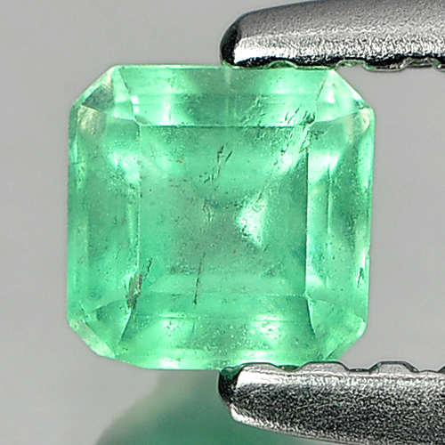 0.26 Ct. Natural Green Emerald Gemstone Octagon Cut Unheated