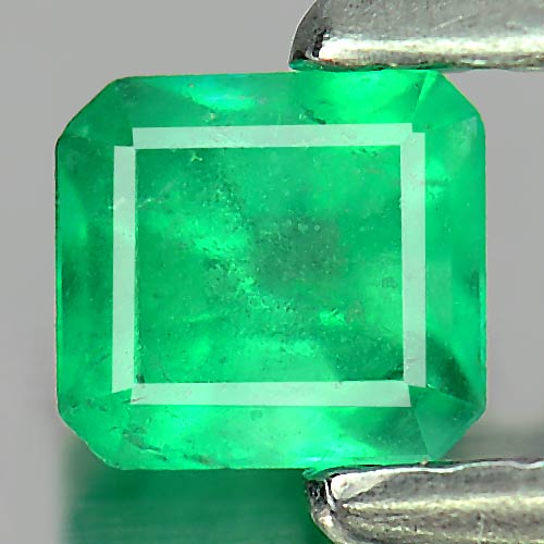 0.27 Ct. Octagon Cut Natural Green Emerald Gemstone Unheated