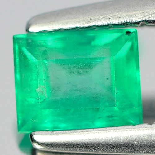 0.33 Ct. Baguette Shape Natural Green Emerald Gem Unheated