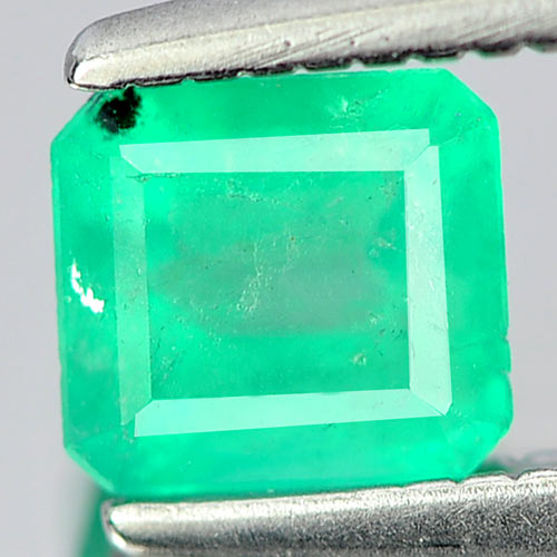 0.53 Ct. Octagon Cut Natural Gemstone Green Emerald Unheated
