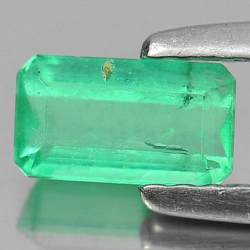 0.58 Ct. Octagon Cut Natural Gemstone Green Emerald Unheated