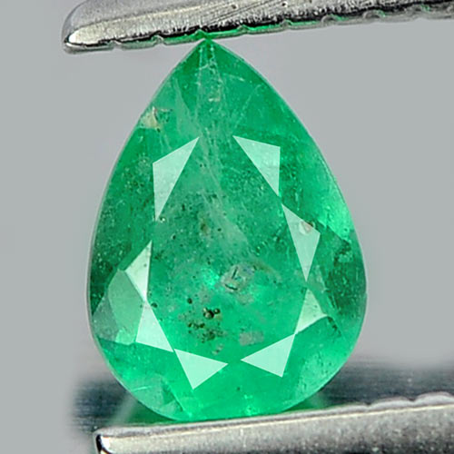 0.26 Ct. Pear Shape Natural Gem Green Emerald From Columbia