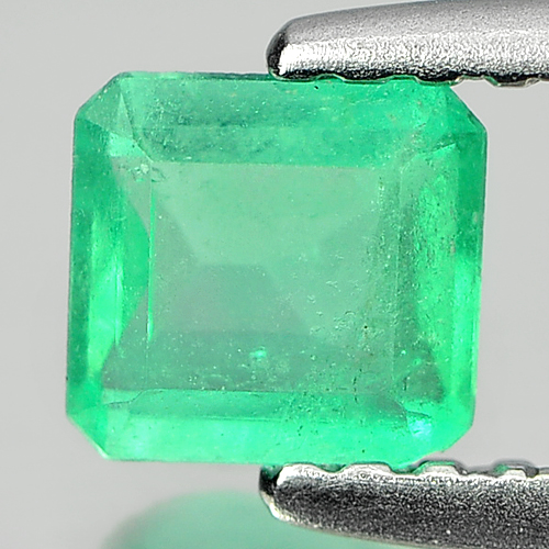 0.38 Ct. Natural Green Emerald Gemstone Octagon Cut Unheated