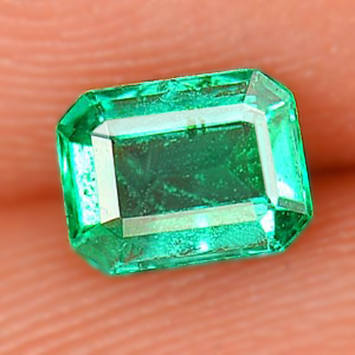 Certified 0.36 Ct. Pretty Octagon Shape Natural Green Emerald Gemstone