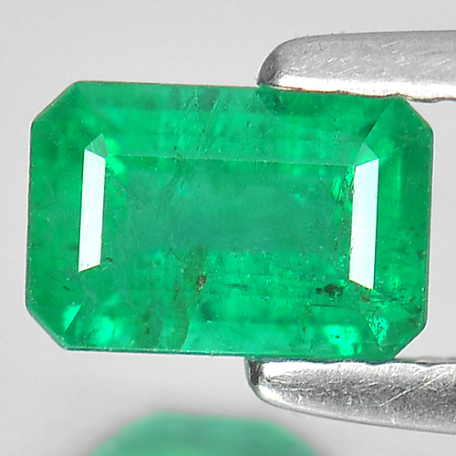 Certified 0.87 Ct. Octagon Shape Natural Green Emerald Gem Columbia
