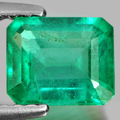 Certified 1.04 Ct. Octagon Shape Natural Gemstone Green Emerald