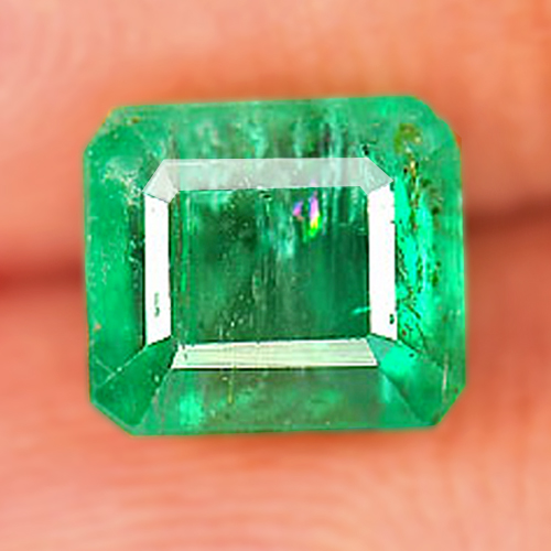 Certified Unheated 1.84 Ct. Natural Green Emerald Gemstone Octagon Shape