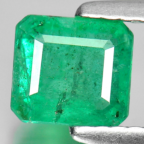 Certified 1.14 Ct. Attractive Natural Green Emerald Gemstone Octagon Shape
