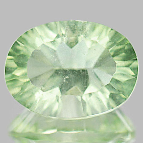 10.79 Ct. Oval Concave Cut Natural Gem Green Fluorite