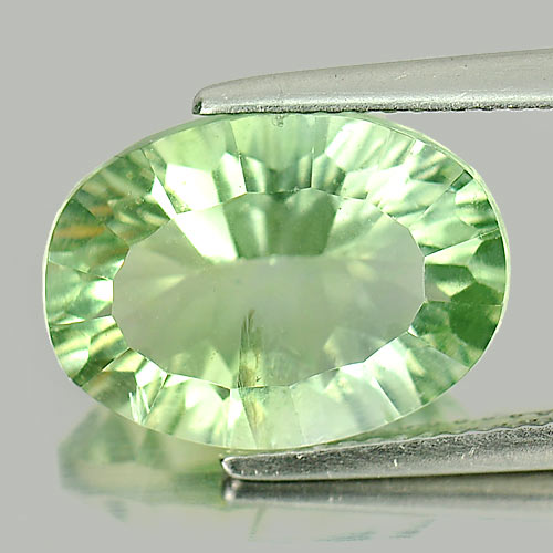 Charming 7.26 Ct. Oval Natural Green Fluorite Brazil