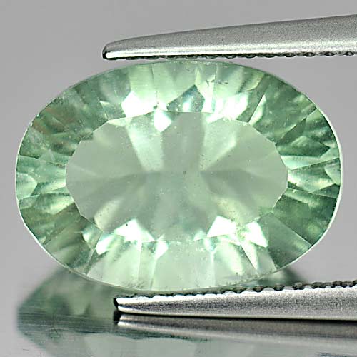 Top Color 6.94 Ct. Oval Natural Green Fluorite Gems