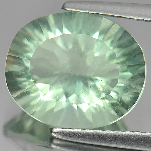 5.33 Ct. Charming Oval Concave Cut Natural Gem Green Fluorite