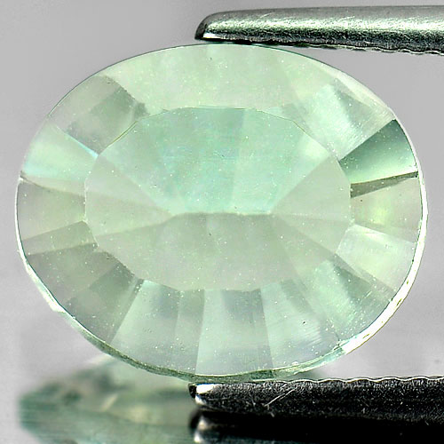 Concave Cut 3.89 Ct. Natural Green Fluorite Unheated