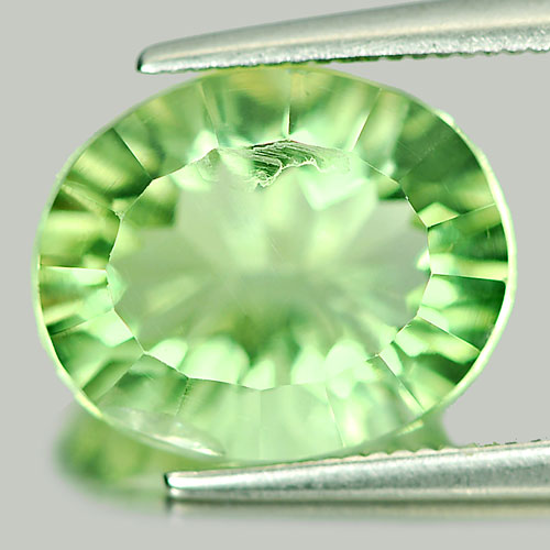 5.48 Ct. Charming Oval Natural Green Fluorite Brazil
