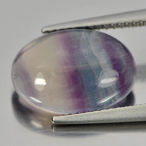 6.43 Ct. Oval Cabochon Natural Gemstone Fluorite Unheated From Brazil
