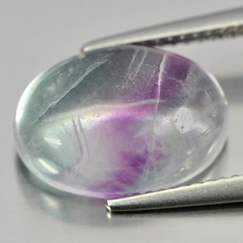6.88 Ct. Beautiful Color Oval Cabochon Natural Gem Fluorite Unheated