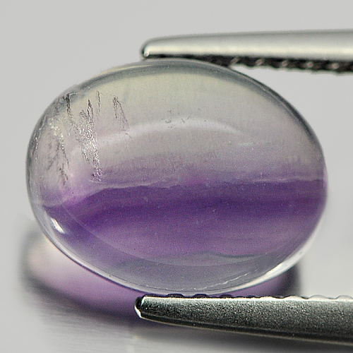 2.87 Ct. Unheated Oval Cabochon Good Color Natural Gem Fluorite From Brazil