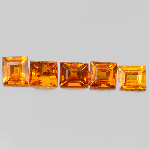 1.49 Ct. 5 Pcs. Natural Orange Spessartine Garnet Gems