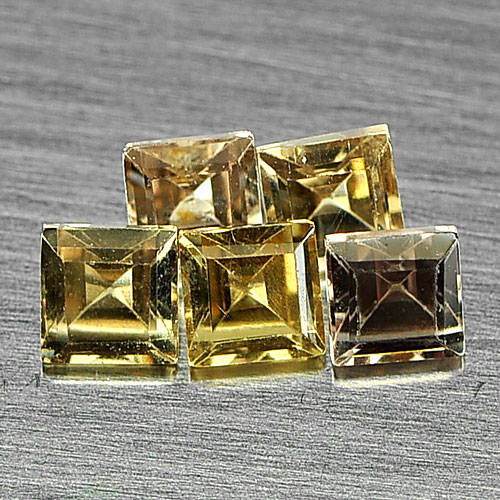 1.25 Ct. 5 Pcs. Natural Gems Color Change Garnet Square Shape