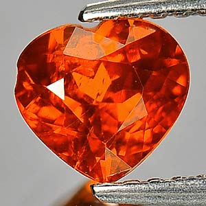 1.08 Ct. Heart Shape Natural Orange Spessartine Garnet Namibia