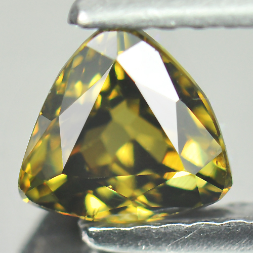 1.07 Ct. Natural Gemstone Greenish Yellow Demantoid Garnet Trilliant Shape