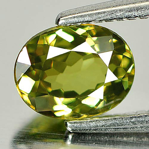 0.83 Ct. Oval Shape Natural Gemstone Yellowish Green Demantoid Garnet