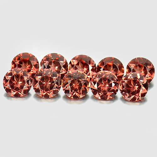 1.87 Ct. 10 Pcs. Unheated Round Natural Purplish Red Rhodolite Garnet Gemstones