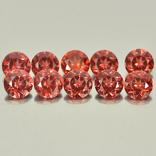 1.96 Ct. 10 Pcs. Round Natural Purplish Red Rhodolite Garnet Gemstones Unheated
