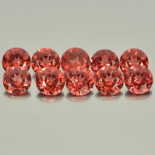 1.95 Ct. 10 Pcs. Unheated Round Natural Purplish Red Rhodolite Garnet Gemstones