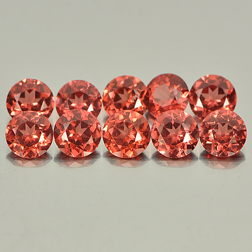 1.93 Ct. 10 Pcs. Round Natural Purplish Red Rhodolite Garnet Gemstones Unheated